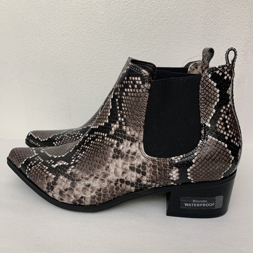 Blondo Womens Emelia Ankle Boots Booties Brown Snake Print Leather 9 M New - Picture 5 of 10