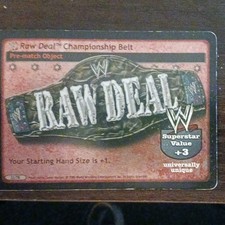 WWE Raw Deal Championship Belt Pre-Match Object Card Raw Deal