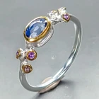 Jewellery Blue Sapphire Ring 925 Sterling Silver Size 7 /R464394