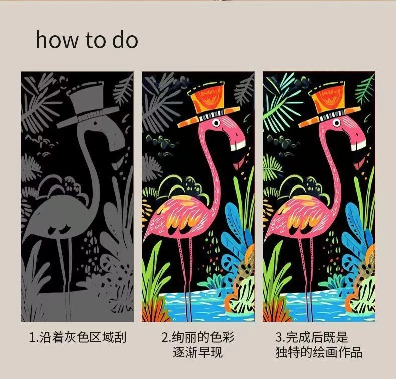 Arte creativo hágalo usted mismo para rascar pintura dibujada a mano patrones coloridos Foto 2 de 4