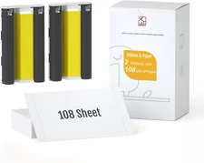 HPRT 4"X 6" Photo Paper 108 Sheets and Two Ribbons，Designed for...