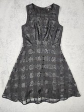 The Limited Dress Womens Small Sleeveless Fit Flare Textured Mesh Party Cocktail