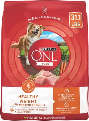 Purina One +Plus Dry Dog Food High Protein Healthy Weight, Real Turkey 31.10 lb