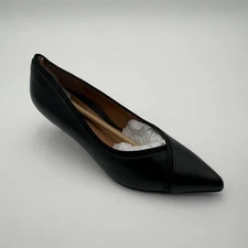 Vionic Women's Kit Sylvie Npa Slip-On Orthotic Arch Dress Pumps, Black, 6 M