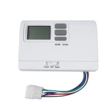 Wall Mount Thermostat for Cooling Heating Battery Powered HVAC System Push Butto