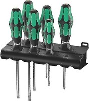 Wera Schraubendrehersatz 334/355/6 6-Tlg.Schlitz/Pzd 2K-Griff Rundkl. Wera Werk