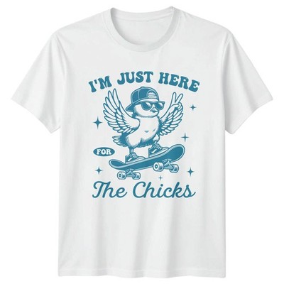 IM Just Here For The Herren T-Shirt Skater Humor Neuheit Geschenk für Ihn