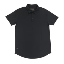 BYLT  Men's Drop Cut Short Sleeve Shirt Lux Size Medium Black Stretch