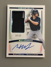 Max Anderson 2025 Panini National Treasures Clutch Factor Patch Auto/25🔥Detriot