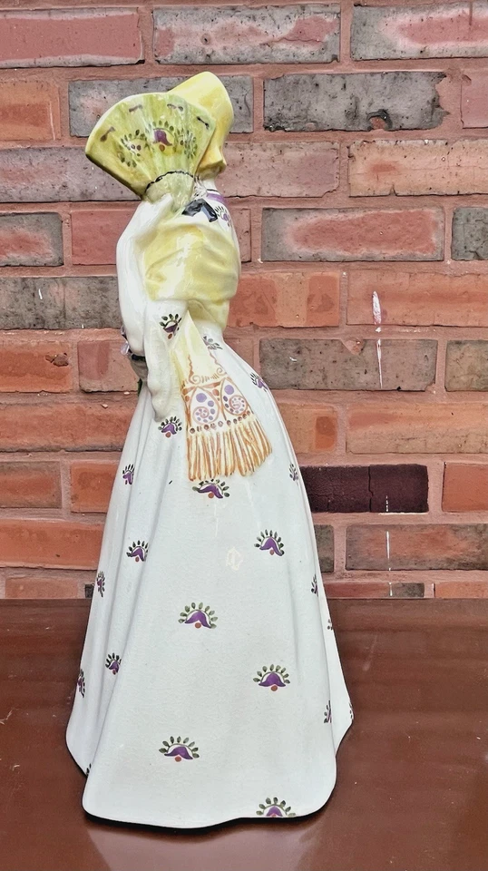 Wiener Kunstker Werkstatte Vienna Johanna Meier-Michel  Lady with Bouquet & Fan - Image 3 of 4