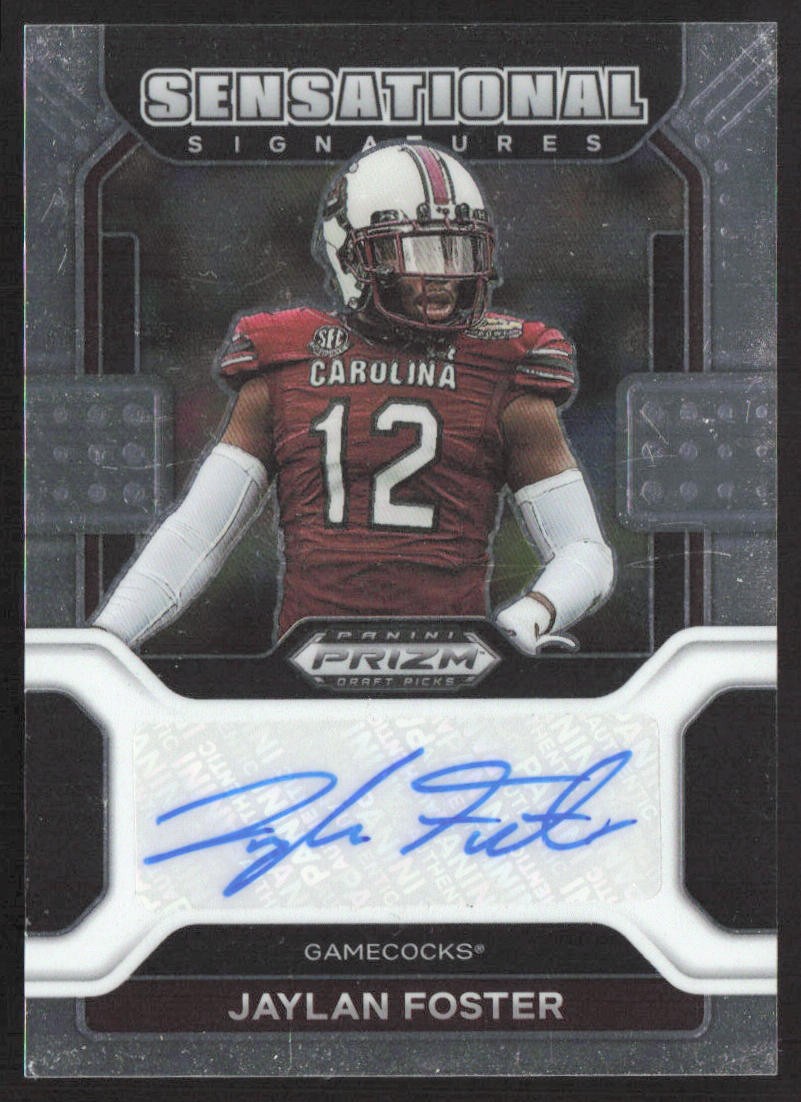 Jaylan Foster 2022 Prizm Draft Picks Sensational Signatures #SS-JFO AU