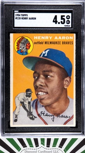 1954 Topps #128 Henry Aaron SGC 4.5 VG-EX+  HOF Rookie