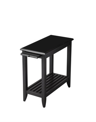 Butler Specialty Loft Transitional Chairside Table In Black Licorice