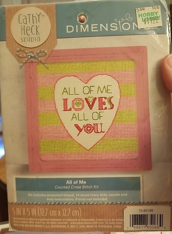 DIMENSIONS Counted Cross Stitch Kit - ALL OF ME LOVES ALL OF YOU - Cathy Heck 