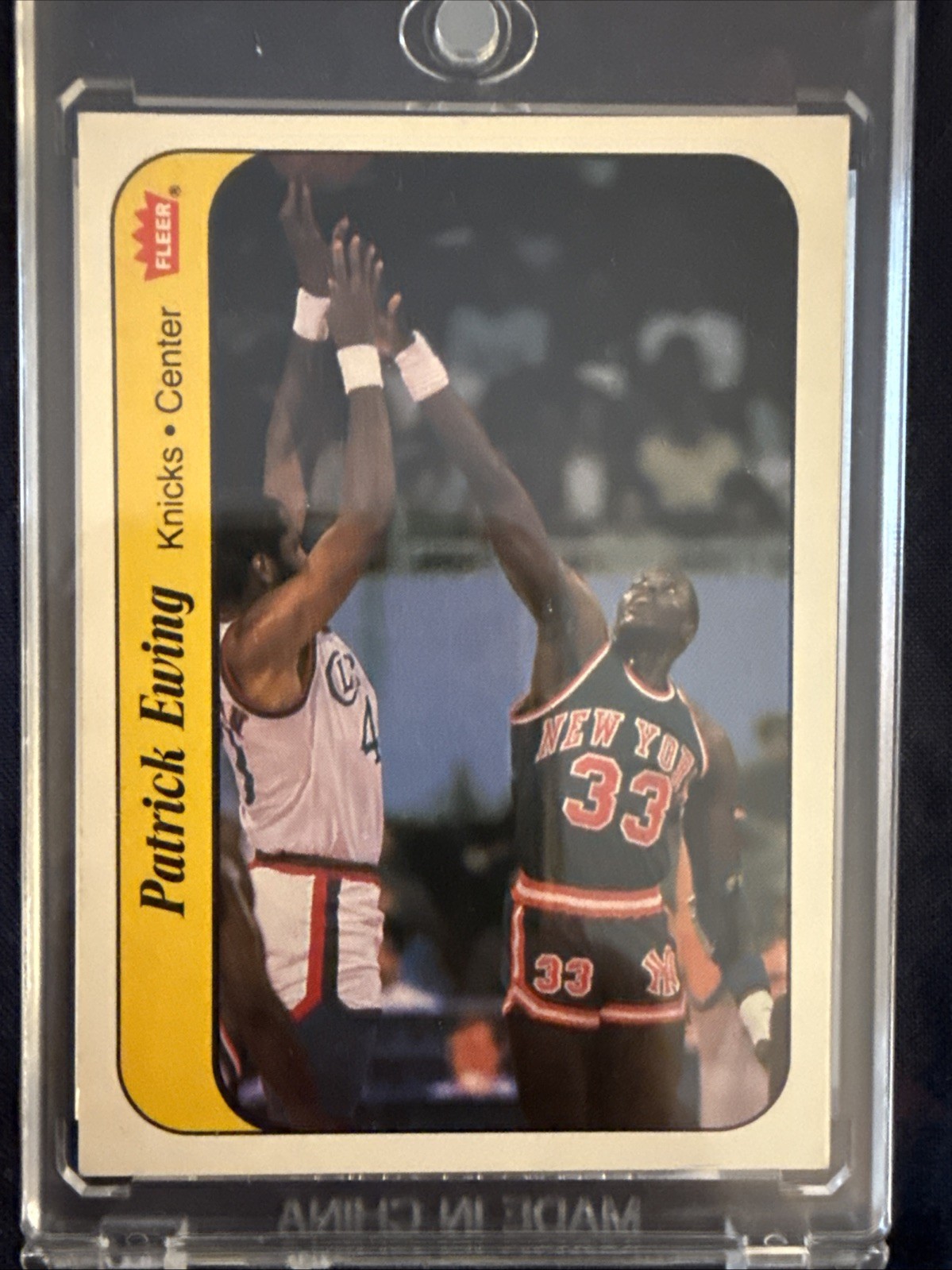 1986-87 Fleer - Stickers Patrick Ewing #6 (RC)