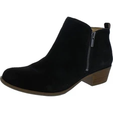 Lucky Brand Womens Basel Black Ankle Boots Shoes 9.5 Wide (C,D,W) BHFO 8446