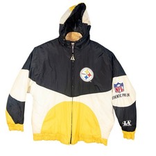 Vintage NFL Pro Line Logo Athletic Pittsburgh Steelers Puffer Jacket Mens XL