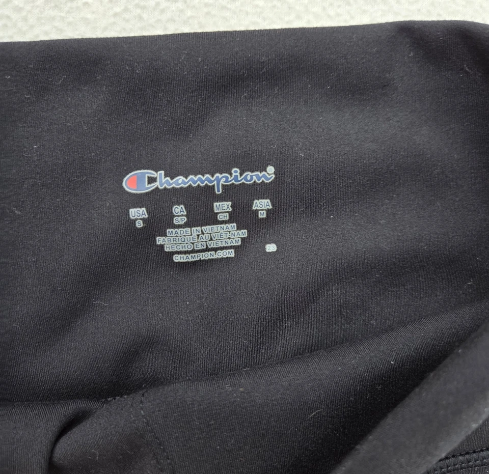 Брюки Champion женские маленькие черные мягкие на ощупь экологичные расклешенные с высоким подъемом для йоги - Изображение 3 из 4