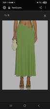Christopher Esber Emerald Green Ribbed Looped Torso Maxi Skirt Size 12 Nwt