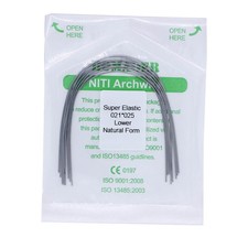 1×Dental Orthodontic Super Elastic Niti Rectangular Arch Wires Natural 21×25 L