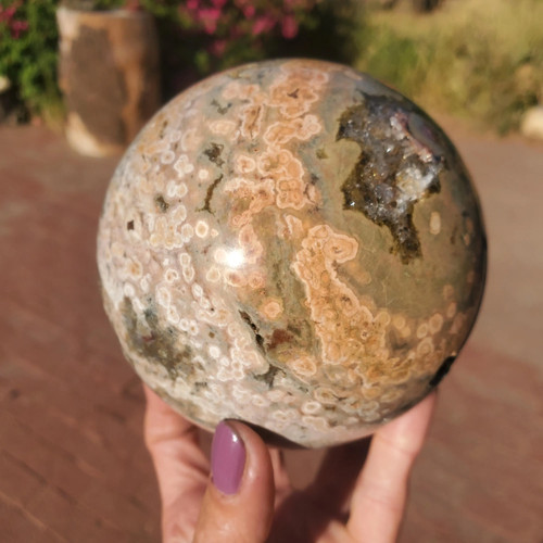 3lbs+ Kambaby Ocean Jasper 8th Vein Old Stock Orbicular Druzy Veins | 1340 gram - Picture 5 of 10