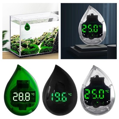 Aquarium-Thermometer, LED-Anzeige für Schildkröten, Glasbehälter,