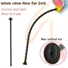 Silicone Hollow Male Penis Dilator Plug Sounding Urethral Stretcher Through-Hole