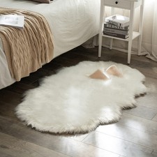 Luxury Soft Fluffy Area Rug 3x5 Feet, Faux Fur Sheepskin Rug Decorative Plush...