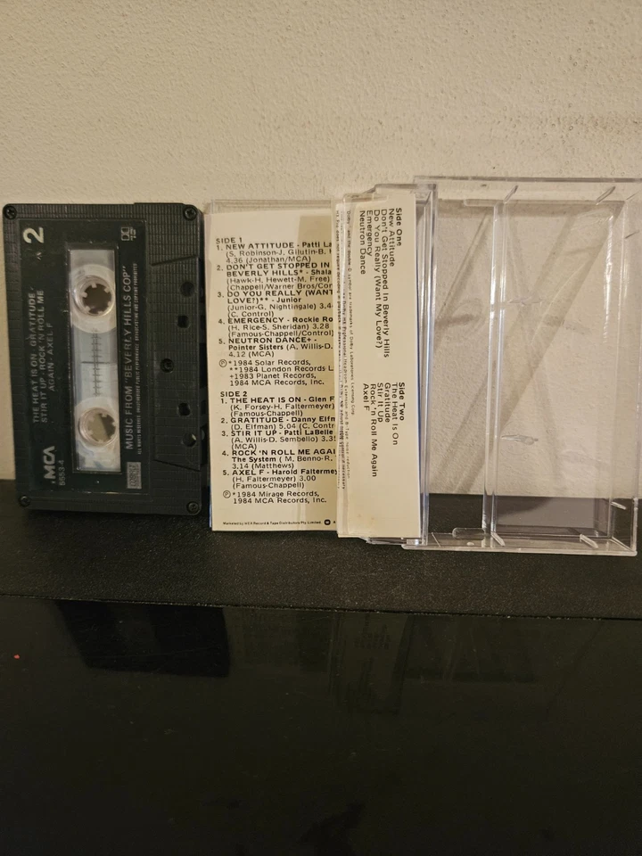 BEVERLY HILLS COP Various Artists 1984 CASSETTE TAPE ORIGINAL MUSIC SOUNDTRACK - Image 3 of 4