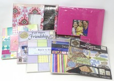 Scrapbook Bundle: 2 8x8 Albums  4 Colorful Printed Paper Packs  1 Album Kit