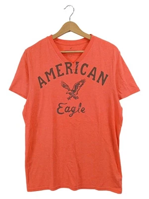 American Eagle T-shirt Homme Rouge Logo Casual (EU 48, INT M) - Photo 1/3