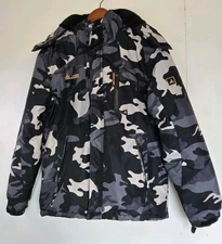 MOERDENG Unco & Boror Coay Mens M Waterproof Windproof Ski Jacket Hooded Camo