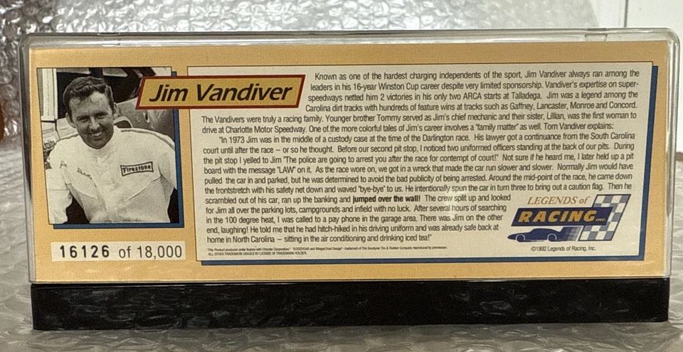 U5-73 LEGENDS OF RACING ESCALA 1:43 - JIM VANDIVER 1969 DODGE DAYTONA Foto 4 de 4