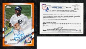 2021 Topps Chrome Rookie Orange Wave Refractor /25 Estevan Florial Auto RC