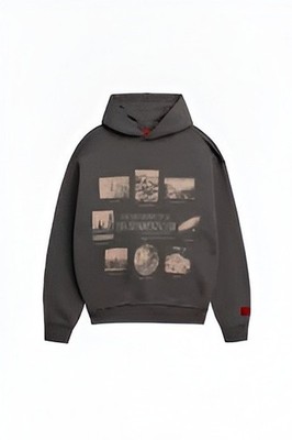 CHNGE Unisex Oversize Interconnected Environment Pullover Hoodie Jacket Gray 3XL