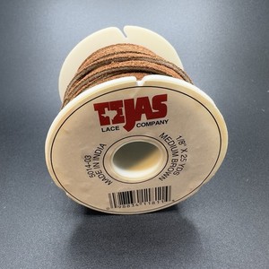 TEJAS Lace Medium Brown Genuine Suede Lace Spool 1/8” x 20 Yards #5014-03