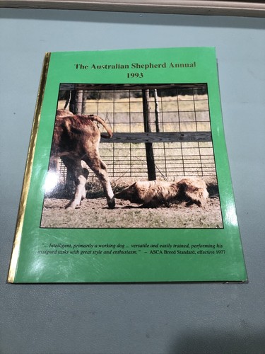 ASCA Australian Shepherd annual 1993, breed standard VOL. 1