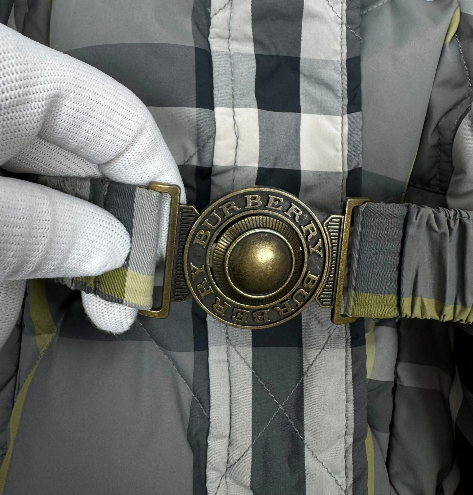 Burberry Down Puffer Jacket Checkered Hooded size… - image 13