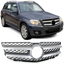 Sport Kühlergrill Schwarz Silber passend für Mercedes GLK X204 Vorfacelift 08-12 Sport Kühlergrill Schwarz Silber passend für Mercedes GLK X204 Vorfacelift 08-12