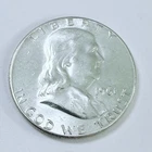 1961 P Franklin Half Dollar 90% Silver AU ABOUT UNCIRCULATED DETAILS #8003