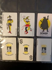 #5 - 6 Different  JOKERS   Single Swap Playing Cards -   Free Ship