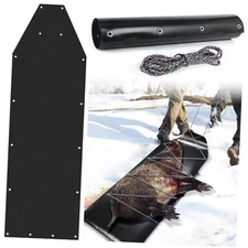 Deer Drag Sleds All-Purpose Utility Sled for Effortless Hauling of Ice Black