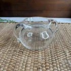 Vintage Signed Steuben Glass Clear Double Handle Open Sugar Bowl #7906