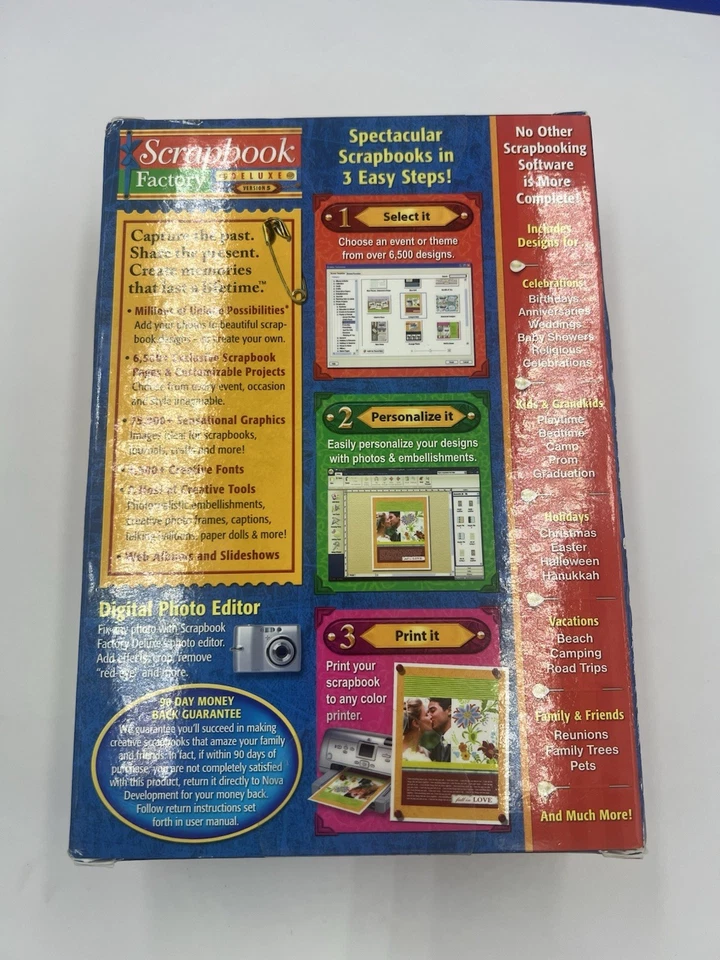 2010 Scrapbook Factory Deluxe v5 Windows 7 Vista XP Brand New Sealed NOS - Image 2 of 4