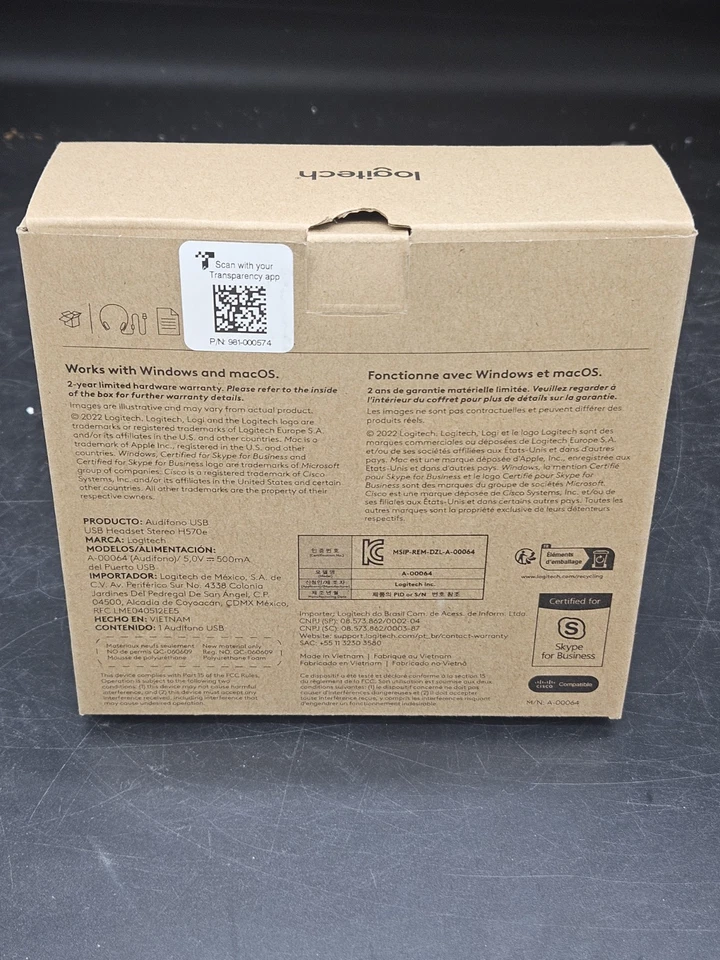 Logitech H570e Wired USB Stereo Headset A00064 - Image 2 of 4