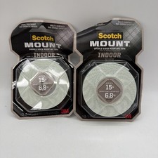 Scotch Mount Indoor Double Sided Mounting Tape 1/2" x 80" 2 Pack