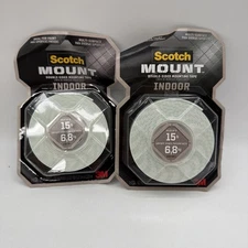 Scotch Mount Indoor Double Sided Mounting Tape 1/2" x 80" 2 Pack