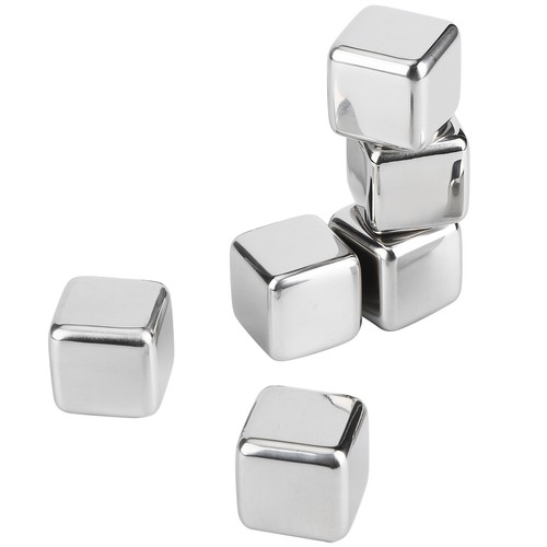 6Pcs Ice Cubes With Clamp Reusable 304 Stainless Steel Ice Stone For Wine W IDM - Picture 8 of 12