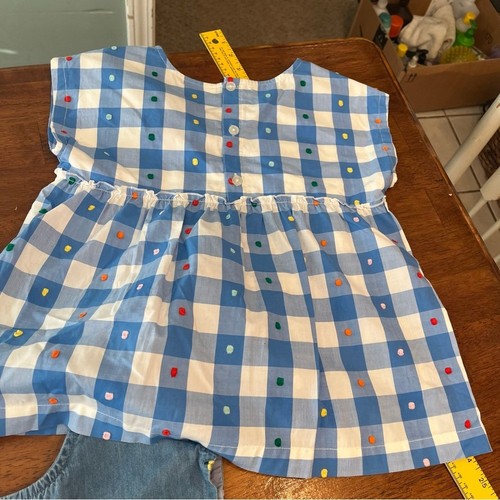 3 Hanna Andersson tops floral gingham blue yellow size 110/5 100% cotton - Picture 14 of 14