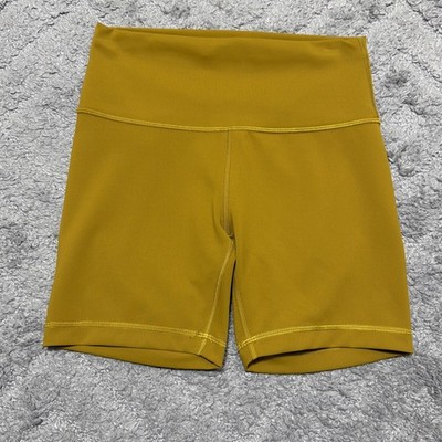 Lululemon Athletica Align High Rise 8  Inseam Shorts Mustard Yellow Womens 8